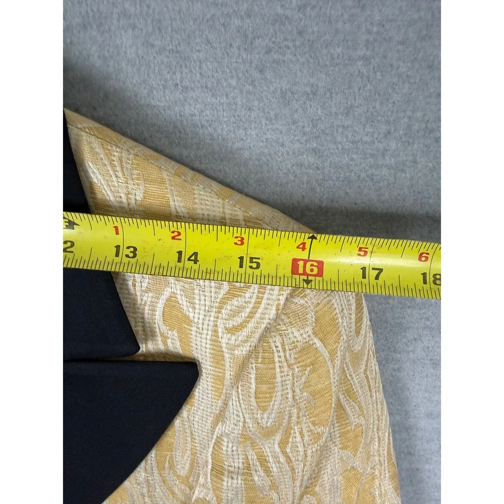 Vintage 50s‎ Delton Dinner Jacket Gold Jacquard Tuxedo Blazer Peak Lapel 38L